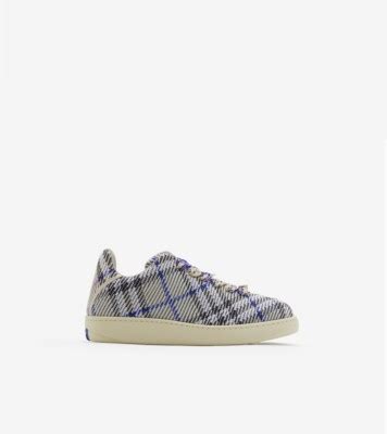 wie fallen burberry sneaker aus|Check Knit Box Sneakers in Lichen .